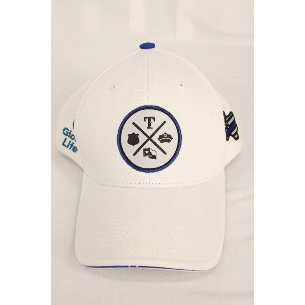 Melonwear Texas Rangers Hat Law Enforcement Night White Cotton Snapback Cap OSFA